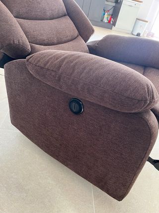Sillón relax CHEF2 tela chocolate