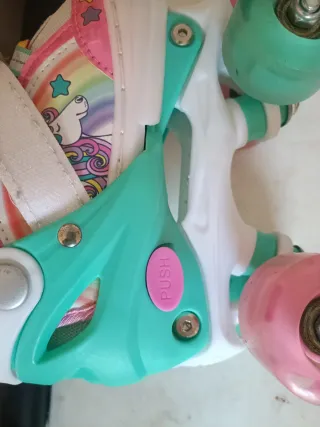 Patines infantiles unicornio talla ajustable