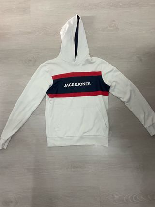 Sudadera Jack & Jones Blanca con Rayas