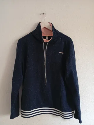 Sudadera Adidas XL Mujer Azul Rosa