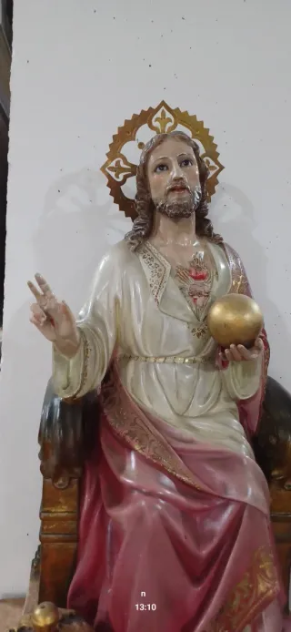 Sagrado Corazón de Jesús antiguo 102 cm