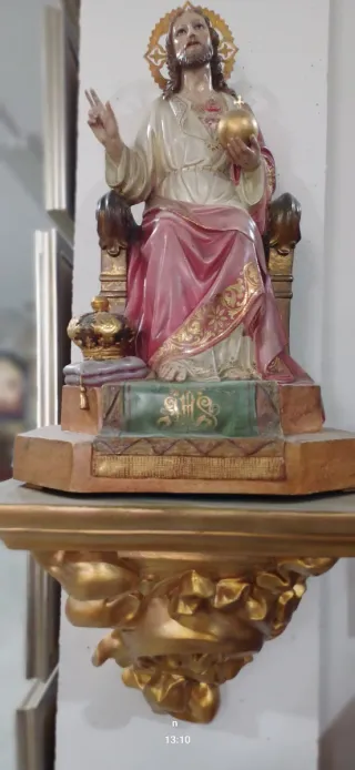 Sagrado Corazón de Jesús antiguo 102 cm