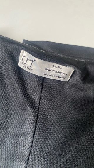 Vestido Zara Negro Blanco Talla S