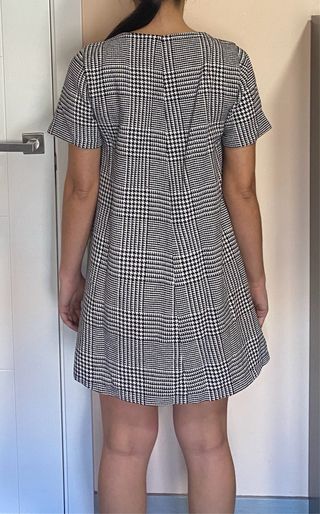 Vestido Zara Negro Blanco Talla S