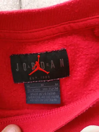Felpa Nike Jordan 10/12 anni rossa