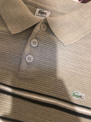 Jersey Polo Lacoste Rayas Talla S