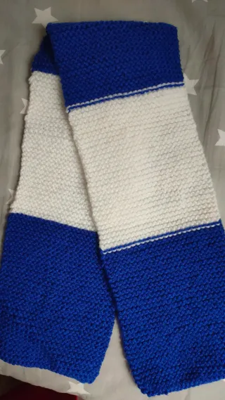 Bufanda Real Sociedad Azul y Blanca, de lana