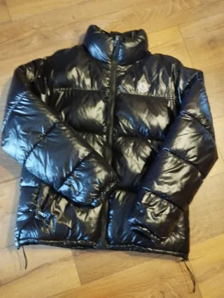 Anorak brillante chico negro