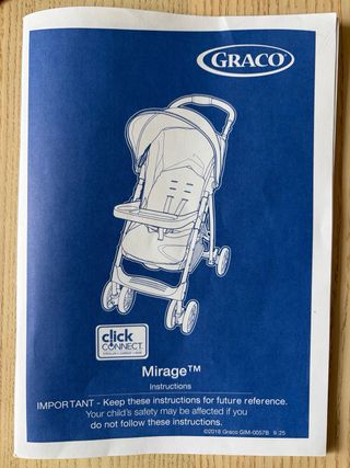 ¡NUEVO! Cochecito silla de paseo Graco Mirage