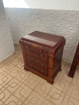 Cabecero cama madera maciza + mesitas