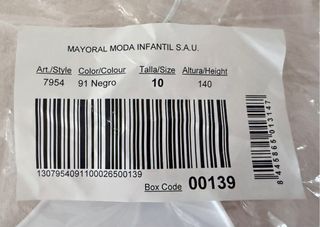 Vestido negro niña talla 10