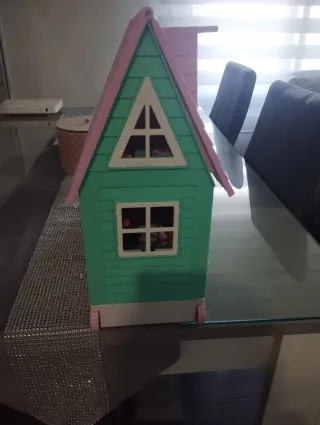 Casa de muñecas plegable con accesorios