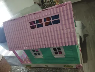 Casa de muñecas plegable con accesorios