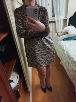 Abito in velluto fantasia