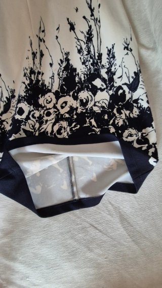 Vestido Cerezas azul y blanco