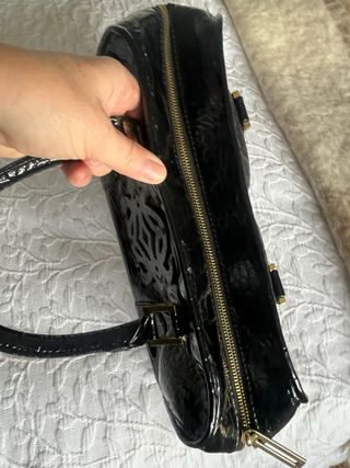 Bolso Loewe Negro PVC Cocodrilo