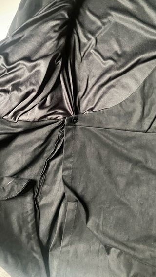 Vestido cruzado negro antelina. Zara. talla M