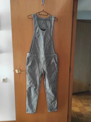 Mono elástico rayas gris y blanco