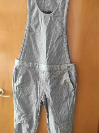 Mono elástico rayas gris y blanco