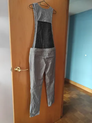 Mono elástico rayas gris y blanco