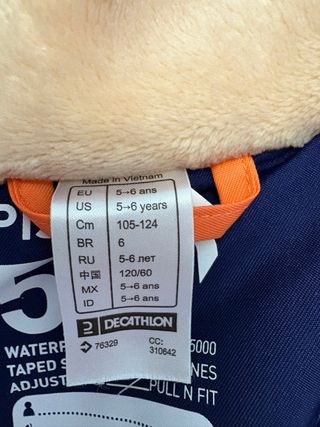 Conjunto esquí niño/a Talla 105-124 cm 5-6 años