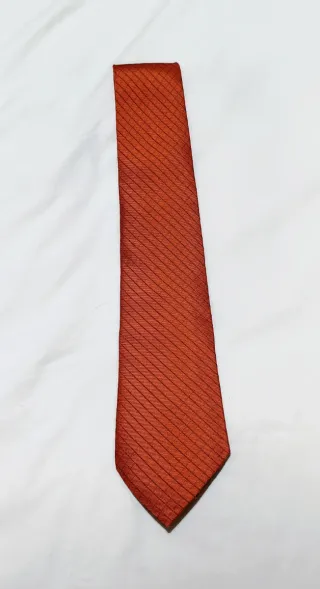 Corbata Hermés Seda Naranja