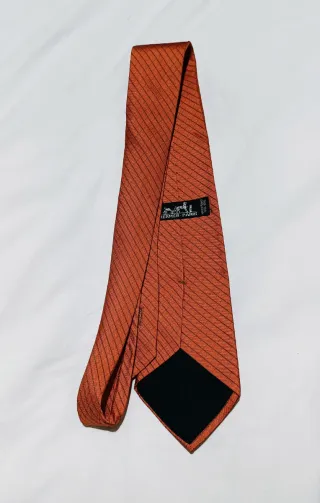 Corbata Hermés Seda Naranja