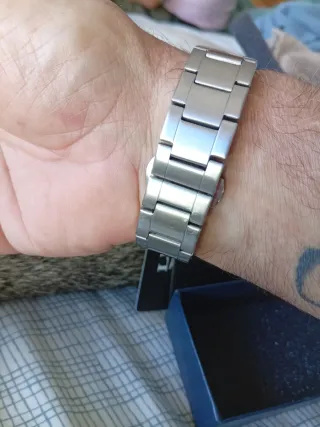 Reloj LIGE Verde y Plateado