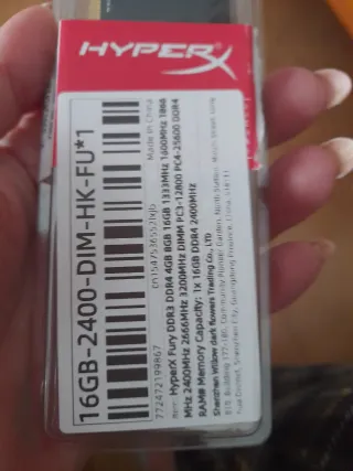 Memoria RAM HyperX Fury 16GB DDR4