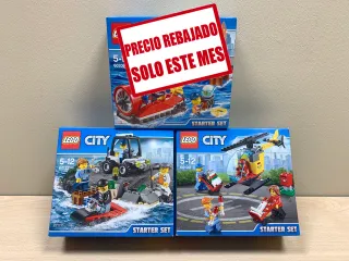 LOTE PACK TRES SET LEGO CITY 60100 + 60106 + 60127