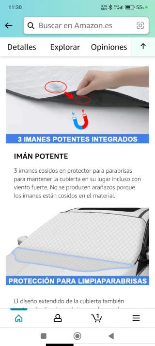 Protector de parabrisas magnético para coche