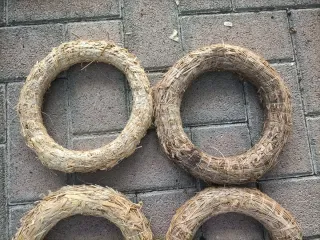 Set 6 Ghirlande Corone Paglia 25cm