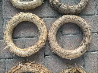 Set 6 Ghirlande Corone Paglia 25cm