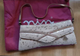 Conjunto Sandalias y Cartera color bronce