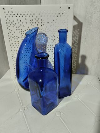 3 Botellas de cristal decoración