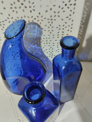 3 Botellas de cristal decoración