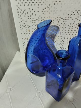 3 Botellas de cristal decoración