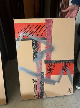 Set di 2 quadri astratti per soggiorno