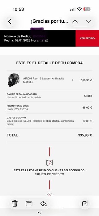 Casco Moto Airoh Antracita Nuevo