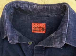 Camicia G.O.L.D. blu velluto a coste