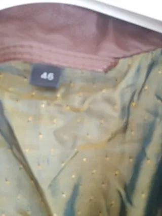 Chaqueta de cuero vintage marrón