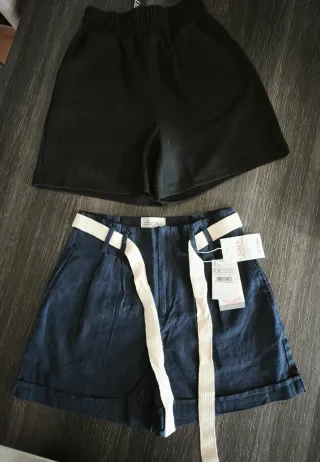 Lote 2 pantalones cortos mujer S/36/8 NUEVOS