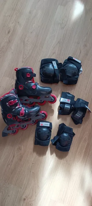 Patines Roller Play 5 Talla 32 + Protecciones