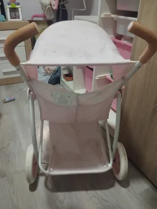 Cochecito gemelar de muñecas rosa Ocean Fantasy