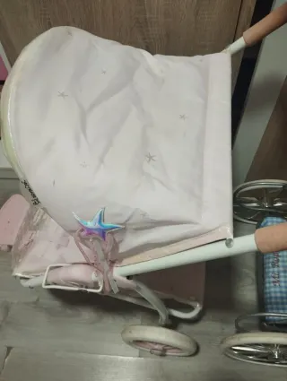 Cochecito gemelar de muñecas rosa Ocean Fantasy