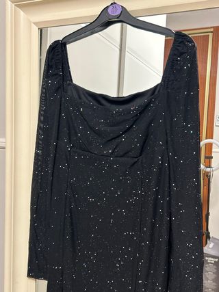 Vestido negro lentejuelas talla L