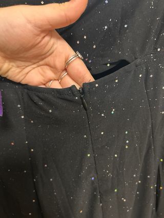 Vestido negro lentejuelas talla L