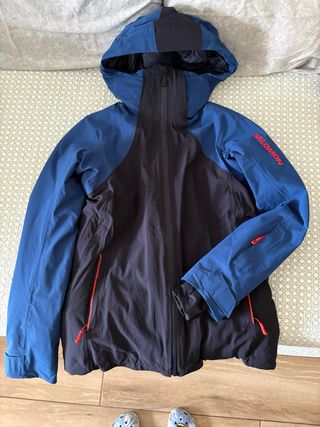 Giubbotto da sci Salomon blu e nero