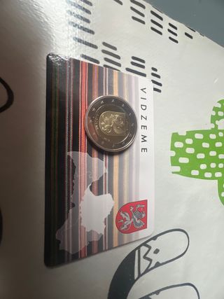 Moneda Letonia Vidzeme 2016 COINCARD