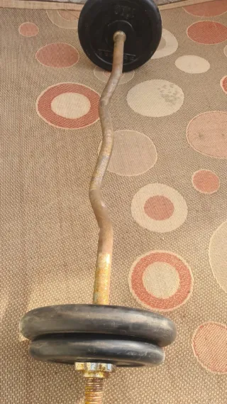 Barra Z con discos 10kg y 5kg